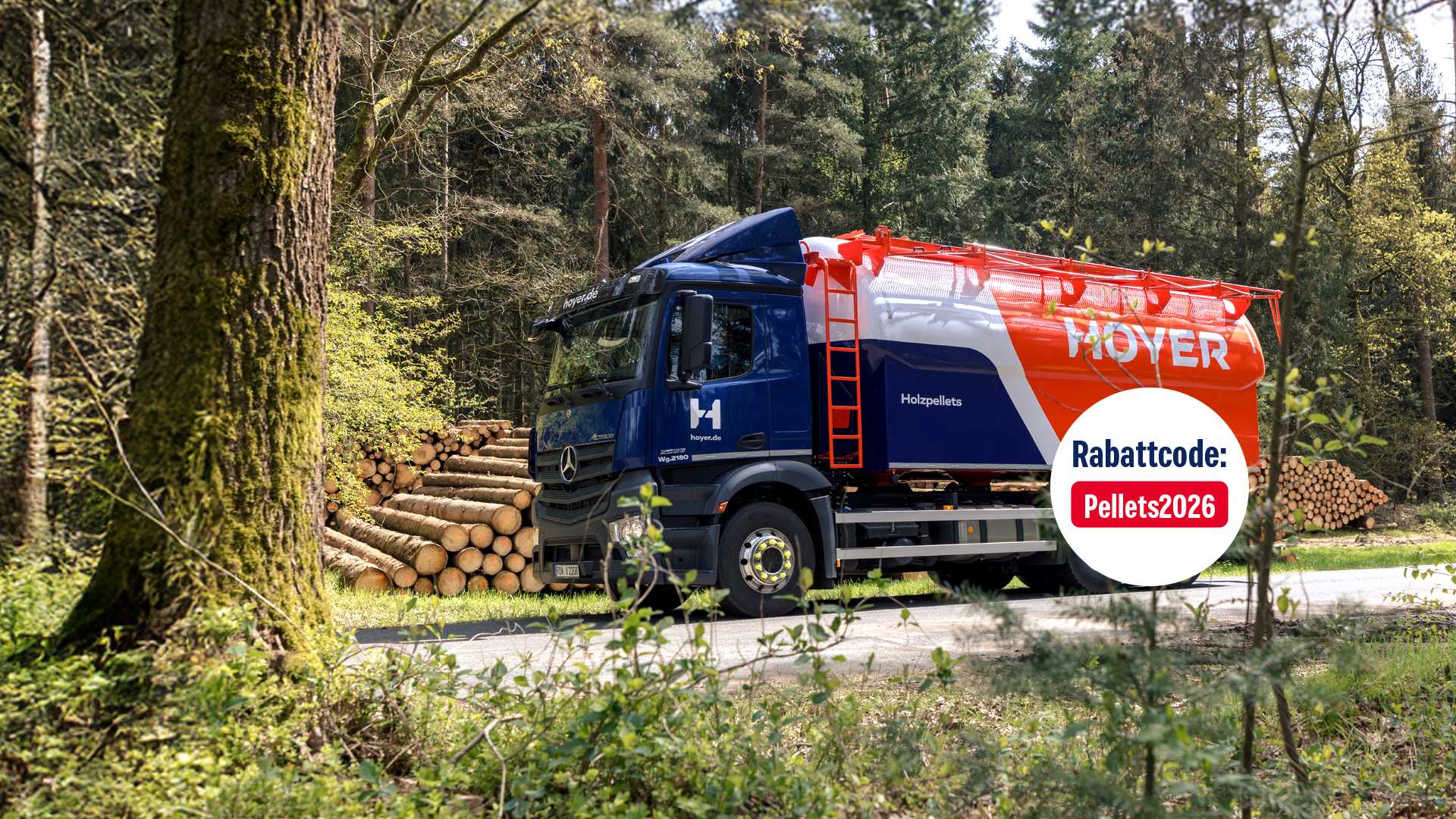 Pellets Tankwagen von Hoyer 